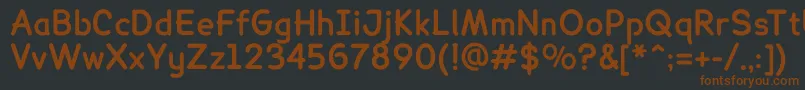 LexiereadableBold Font – Brown Fonts on Black Background