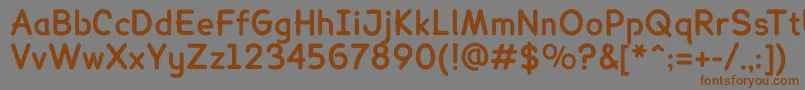 Czcionka LexiereadableBold – brązowe czcionki na szarym tle
