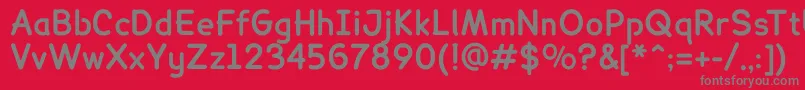 Шрифт LexiereadableBold – серые шрифты на красном фоне