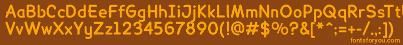 LexiereadableBold Font – Orange Fonts on Brown Background