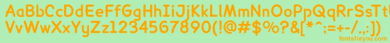 LexiereadableBold Font – Orange Fonts on Green Background