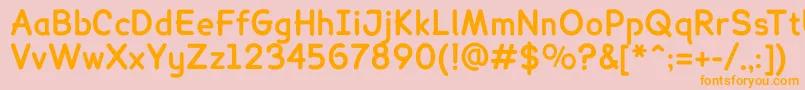 LexiereadableBold Font – Orange Fonts on Pink Background