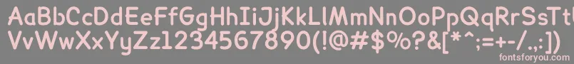 Fonte LexiereadableBold – fontes rosa em um fundo cinza