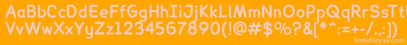 Police LexiereadableBold – polices roses sur fond orange