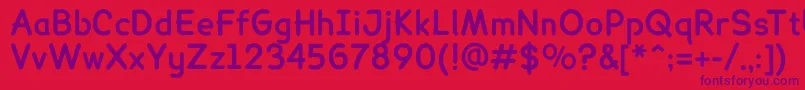 Шрифт LexiereadableBold – фиолетовые шрифты на красном фоне