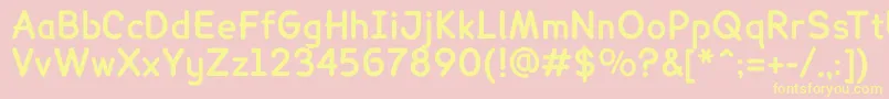 Шрифт LexiereadableBold – жёлтые шрифты на розовом фоне