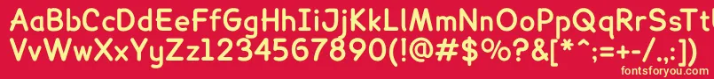 LexiereadableBold Font – Yellow Fonts on Red Background