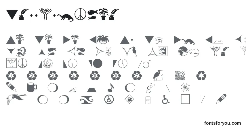 Schriftart FreeRegular – Alphabet, Zahlen, spezielle Symbole