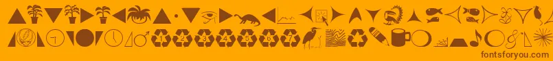 FreeRegular Font – Brown Fonts on Orange Background