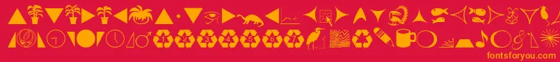FreeRegular Font – Orange Fonts on Red Background