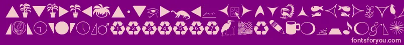 Fonte FreeRegular – fontes rosa em um fundo violeta