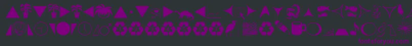 Шрифт FreeRegular – фиолетовые шрифты на чёрном фоне