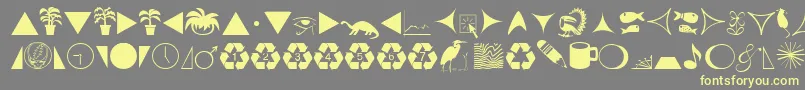 FreeRegular Font – Yellow Fonts on Gray Background
