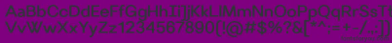 Czcionka VillerayMedium – czarne czcionki na fioletowym tle
