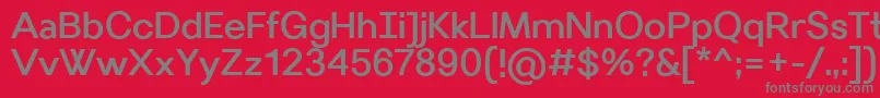 Шрифт VillerayMedium – серые шрифты на красном фоне