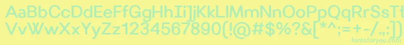 VillerayMedium Font – Green Fonts on Yellow Background