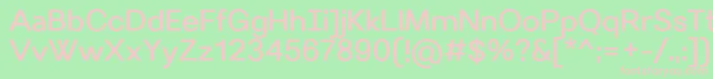 VillerayMedium Font – Pink Fonts on Green Background