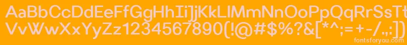 VillerayMedium Font – Pink Fonts on Orange Background