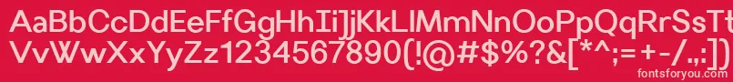 VillerayMedium Font – Pink Fonts on Red Background