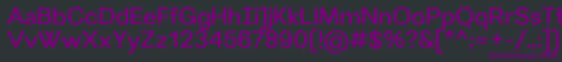 VillerayMedium-Schriftart – Violette Schriften auf schwarzem Hintergrund