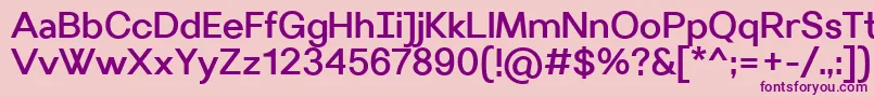 VillerayMedium Font – Purple Fonts on Pink Background