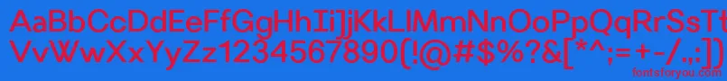 VillerayMedium Font – Red Fonts on Blue Background