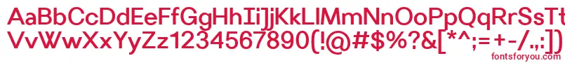 VillerayMedium-Schriftart – Rote Schriften auf weißem Hintergrund