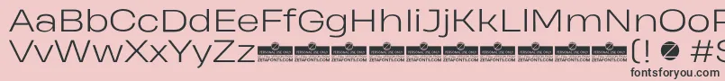 HeadingProWideLightTrial Font – Black Fonts on Pink Background