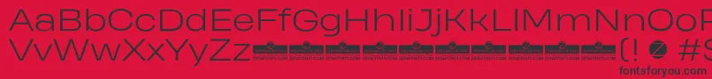 HeadingProWideLightTrial Font – Black Fonts on Red Background