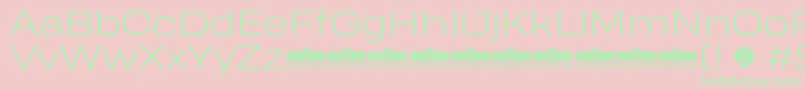 HeadingProWideLightTrial Font – Green Fonts on Pink Background