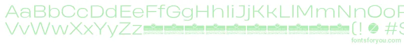 HeadingProWideLightTrial Font – Green Fonts on White Background