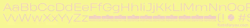 HeadingProWideLightTrial Font – Pink Fonts on Yellow Background