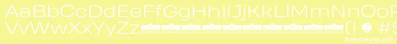 HeadingProWideLightTrial Font – White Fonts on Yellow Background