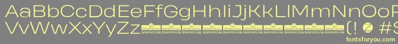 HeadingProWideLightTrial Font – Yellow Fonts on Gray Background