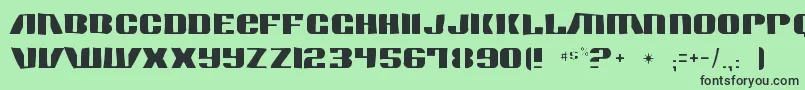 Contourgeneratorgaunt Font – Black Fonts on Green Background