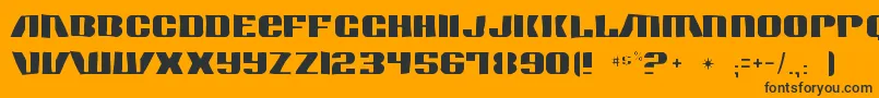 Contourgeneratorgaunt Font – Black Fonts on Orange Background