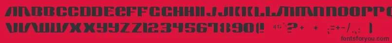 Contourgeneratorgaunt Font – Black Fonts on Red Background