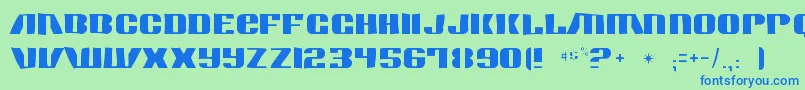 Contourgeneratorgaunt Font – Blue Fonts on Green Background