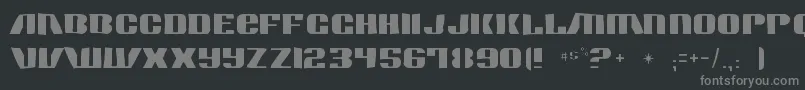 Contourgeneratorgaunt-fontti – harmaat kirjasimet mustalla taustalla