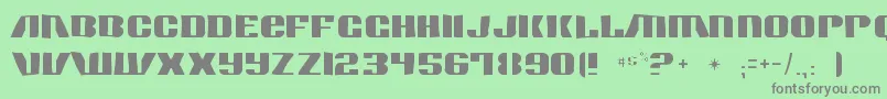 Contourgeneratorgaunt Font – Gray Fonts on Green Background