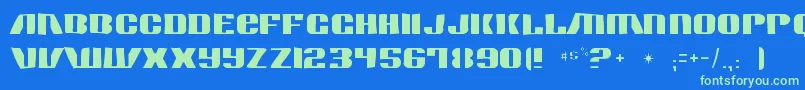 Contourgeneratorgaunt Font – Green Fonts on Blue Background