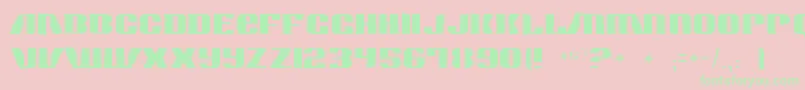 Contourgeneratorgaunt Font – Green Fonts on Pink Background