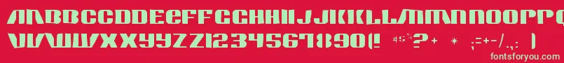 Contourgeneratorgaunt Font – Green Fonts on Red Background