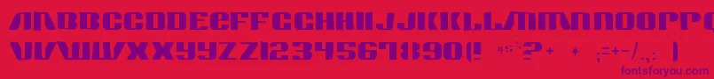 Contourgeneratorgaunt Font – Purple Fonts on Red Background