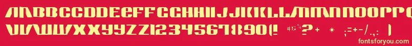 Contourgeneratorgaunt Font – Yellow Fonts on Red Background