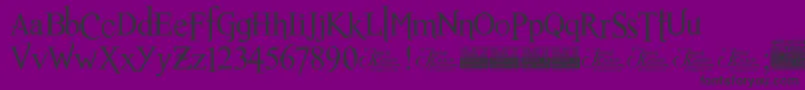 RomanceFatalSerifJcFonts Font – Black Fonts on Purple Background