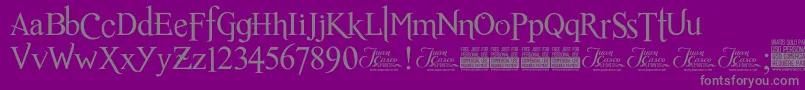 RomanceFatalSerifJcFonts Font – Gray Fonts on Purple Background