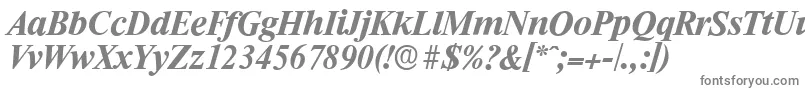Шрифт RiccioneserialBolditalic – серые шрифты на белом фоне