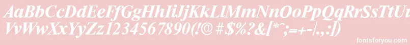 RiccioneserialBolditalic Font – White Fonts on Pink Background