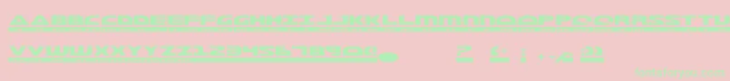 MorseKode2-Schriftart – Grüne Schriften auf rosa Hintergrund